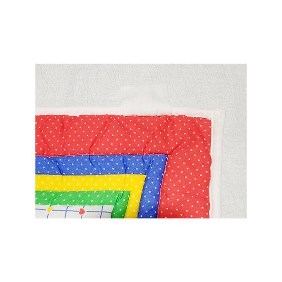 Vintage Kid's Room Rocking Horse & Rainbow Handmade Quilted Wall Hang - Picture 8 of 8